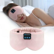 Soft Sleep Eye Mask with Bluetooth Headphones, SYPVRY Wireless Headphones Bluetooth Sleep Mask Blackout Blindfold, Bluetooth Eye Mask for Sleeping Traveling Meditation Mask with Microphone (Grey)