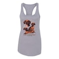thumbnail image 2 of If It's Not a Dachshund It's Just a Dog Gift | Womens Dog Lover Jersey Racerback Tank Top, Heather Grey, Medium, 2 of 3