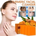 thumbnail image 3 of Xihbxyly Oferta de iluminación Barras de extremidades jabón facial y corporal de cúrcuma y jengibre hecho a mano - 3 piezas, 3 of 7