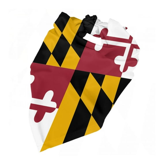 Maryland-Flag Dog Bandana Adjustable Dog Bib Scarf Handkerchief For Large Medium Small Dogs Cats Pets