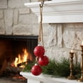 thumbnail image 4 of FeiBiQiuBi 3 Bell Cluster Red Metal Christmas Ornaments, 19.7" Vintage Hollow Cutout Hanging Iron Bells with Jute Rope, Rustic Holiday Tree Decorations for Xmas Wreath, Garland, Home Decor, 4 of 8