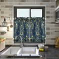 thumbnail image 4 of Yayeee Kitchen Curtains Tier Pair Light Filtering 27"x24" Rod Pocket Short Cafe Window Panel, Shadowy Forest Pattern, 4 of 7