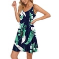 thumbnail image 2 of OutfitShow Women Summer Spaghetti Strap V-Neck Loose Beach Cover Up Dress with Pockets Sleeveless, 2 of 5