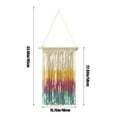 thumbnail image 3 of Twfbrm Macrame Wall Hanging Decor, 16"x23" Cotton Woven Gradient Color Tapestry, Vintage Handmade Chic Bohemian Tassel Tapestry, Farmhouse Wall Art Home Decoration for Bedroom Living Room, 3 of 9