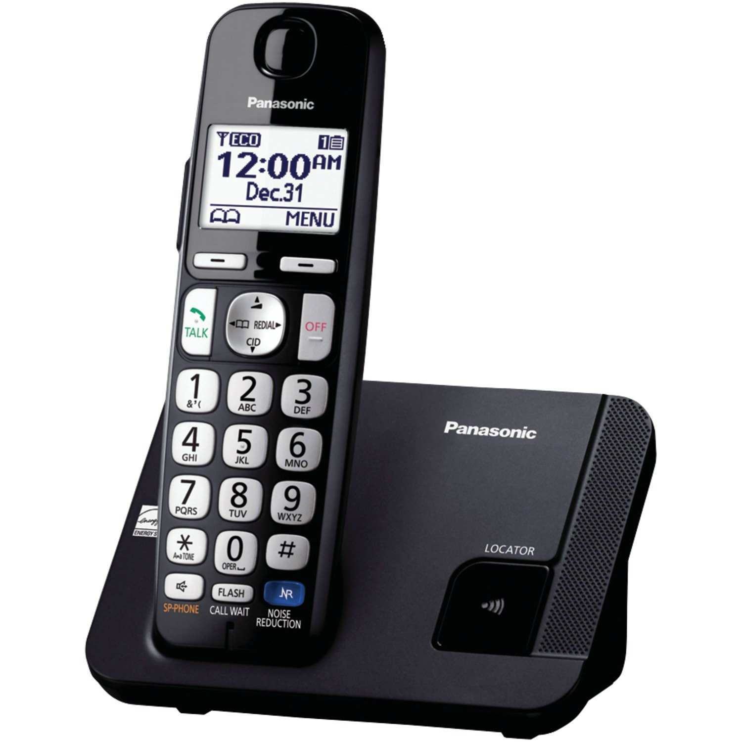 Panasonic Expandable Cordless Phone with Large Keypad, Black - image 2 of 2