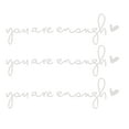 thumbnail image 1 of Soumake 3Pcs Auto Rearview Mirror Decals You Are Enough Affirmation Stickers Self-adhesive Car Interior Rearview Mirror Stickers, 1 of 8