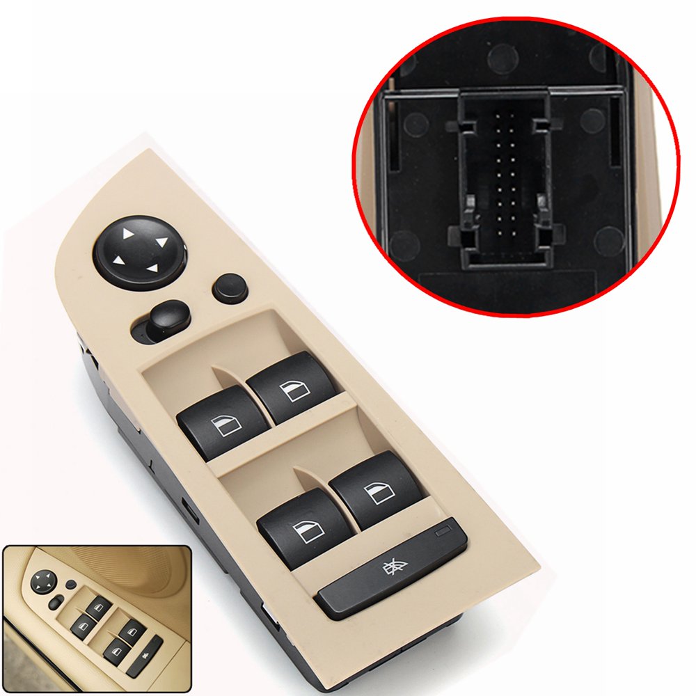 Beige Front Driver Left Power Window Switch Control For BMW E90 325i