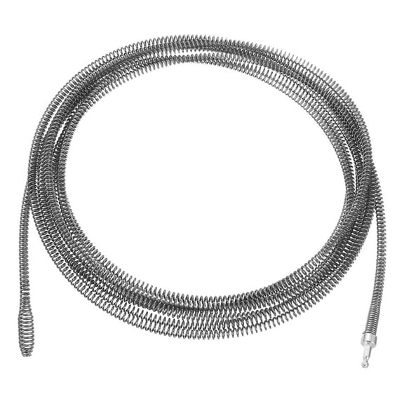 1 Pcs Drain Cleaner Augers Spring 314.9 Inch 10mm Thick, Drain Clog Remover W/Electric Drill Connector