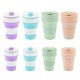 thumbnail image 3 of Taza de agua de silicona plegable para el hogar con tapa Taza de compresión telescópica portátil Taza de agua de silicona plegable conveniente, 3 of 6