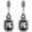 Grey Silver-Tone, variant on Black Teardrop Earrings for Women, Black Plated Rhinestone Chandelier Earrings, Long Dangle Drop Earrings for Wedding Prom, Gift for Her