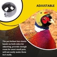 thumbnail image 3 of Methold Casco para mascotas, loros, sombreros, disfraces ajustables, accesorios, Protector, cascos para aves de corral, pollo, pájaro, pato Juguetes para pájaros negro brillante Methold PT003691-08, 3 of 6