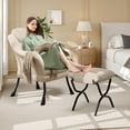 thumbnail image 4 of Yiwa Modern Lazy Chair, Compact Reading Armchair with Foldable Footrest and Easy-Care Removable Washable Cover, 4 of 9