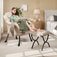thumbnail image 4 of QinaQin Sillón lazy ergonómico con reposapiés plegable, funda removible y lavable, ideal para lectura y espacios pequeños, 4 of 9
