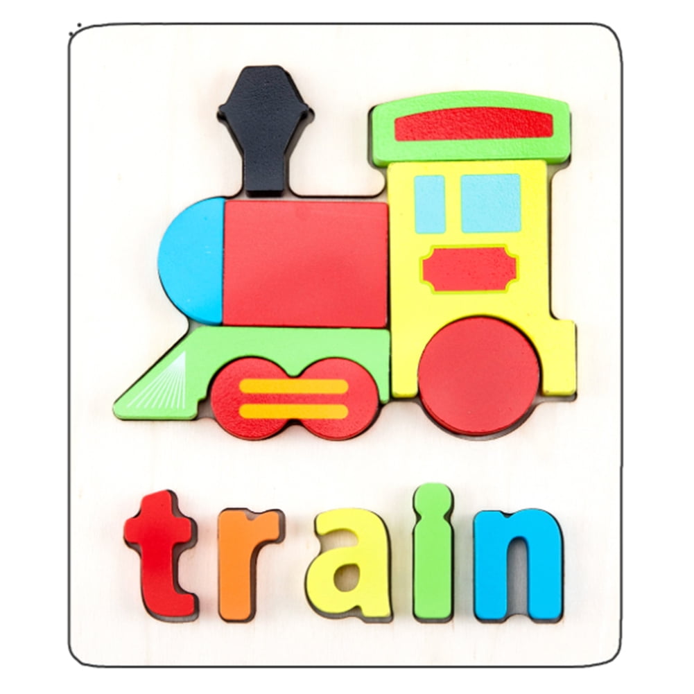 animal puzzle train