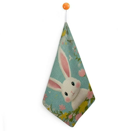 

Orinice Bunny Easter Reusable Quick-Dry Hand Towel for Home Decor 11.8x11.8in Ultra-Fine Fiber Kitchen Gym Various Colors 1pcs