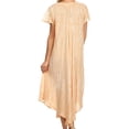 thumbnail image 2 of Sakkas Faye Cap Sleeved Cotton Caftan Cover Up Dress - Natural - One Size Regular, 2 of 5