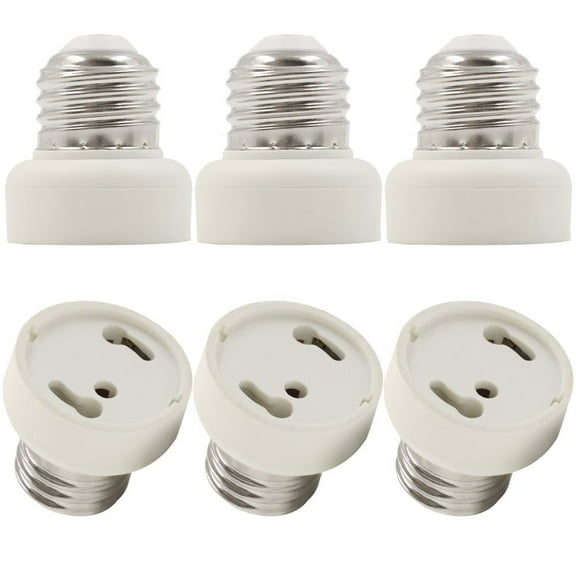 6 Pack E26/E27 to GU24 Adapter, E26/E27 Edison Screw to GU24 Bayonet Base Socket Adapter Converter