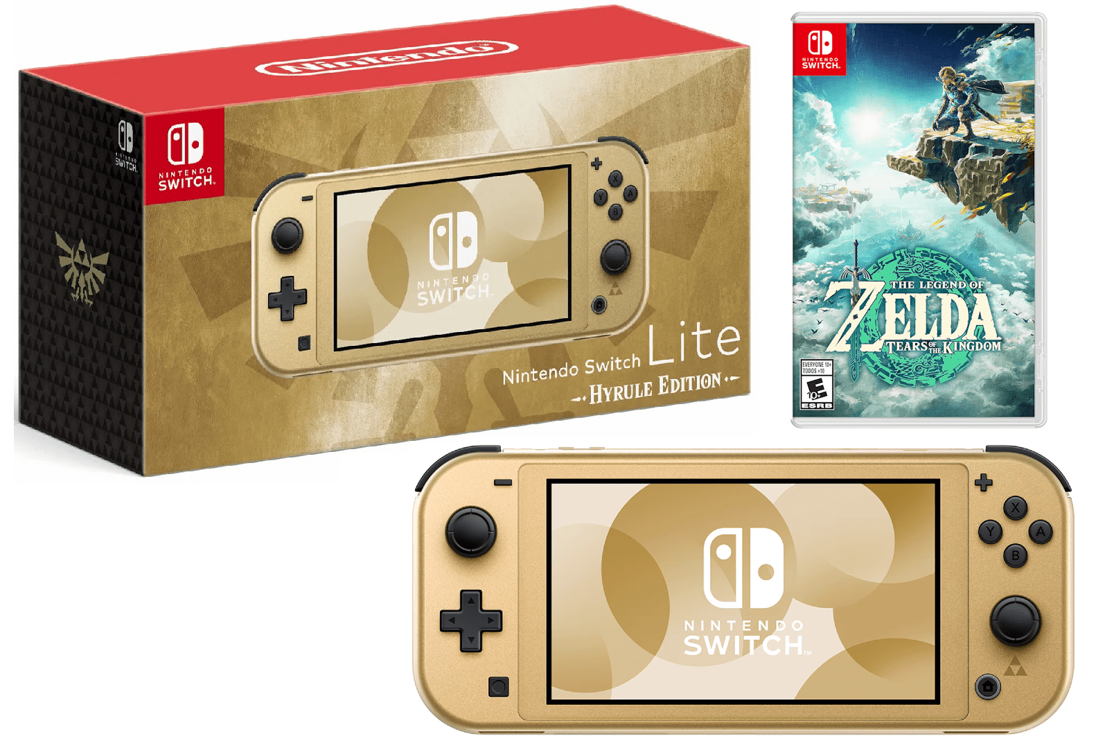 Nintendo Switch Lite: Hyrule Edition Bundle with Zelda Tears of the Kingdom Game