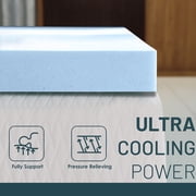 Continental Sleep 2 Gel Memory Foam Mattress Topper, Twin