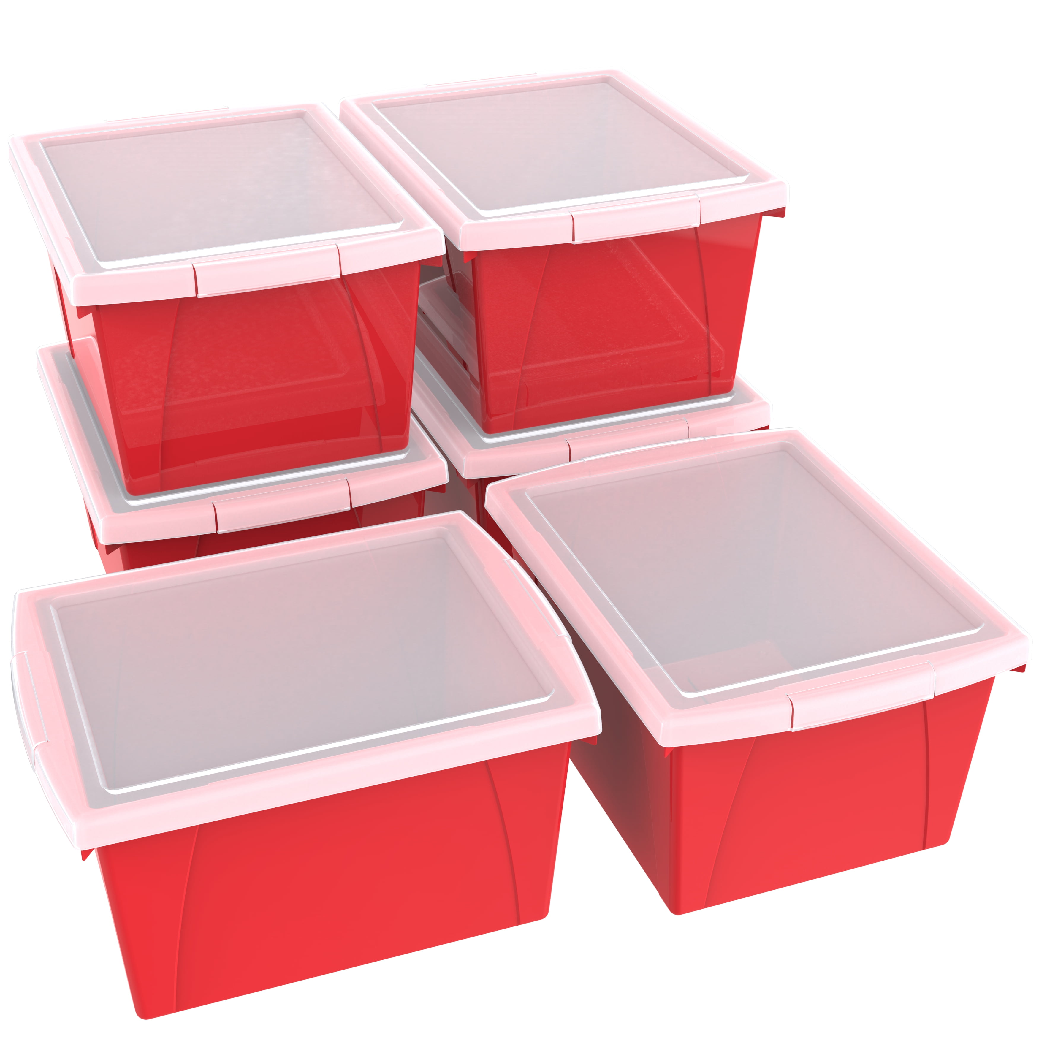 SIRIRIC Storage Bins with Lids-23Gal Plastic Storage Bins, 4 Packs