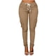 thumbnail image 2 of ICHUANYI Clearance Fashion Women Plus Size Drawstring Casual Solid Elastic Waist Pocket Loose Pants(Khaki, XXL) ICHUANYI WER2023081201846, 2 of 5