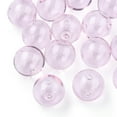 thumbnail image 4 of Transparent Blow High Borosilicate Glass Globe Beads Round for DIY Wish Bottle Pendant Glass Beads Pink 18x17mm Hole: 2mm, 4 of 4