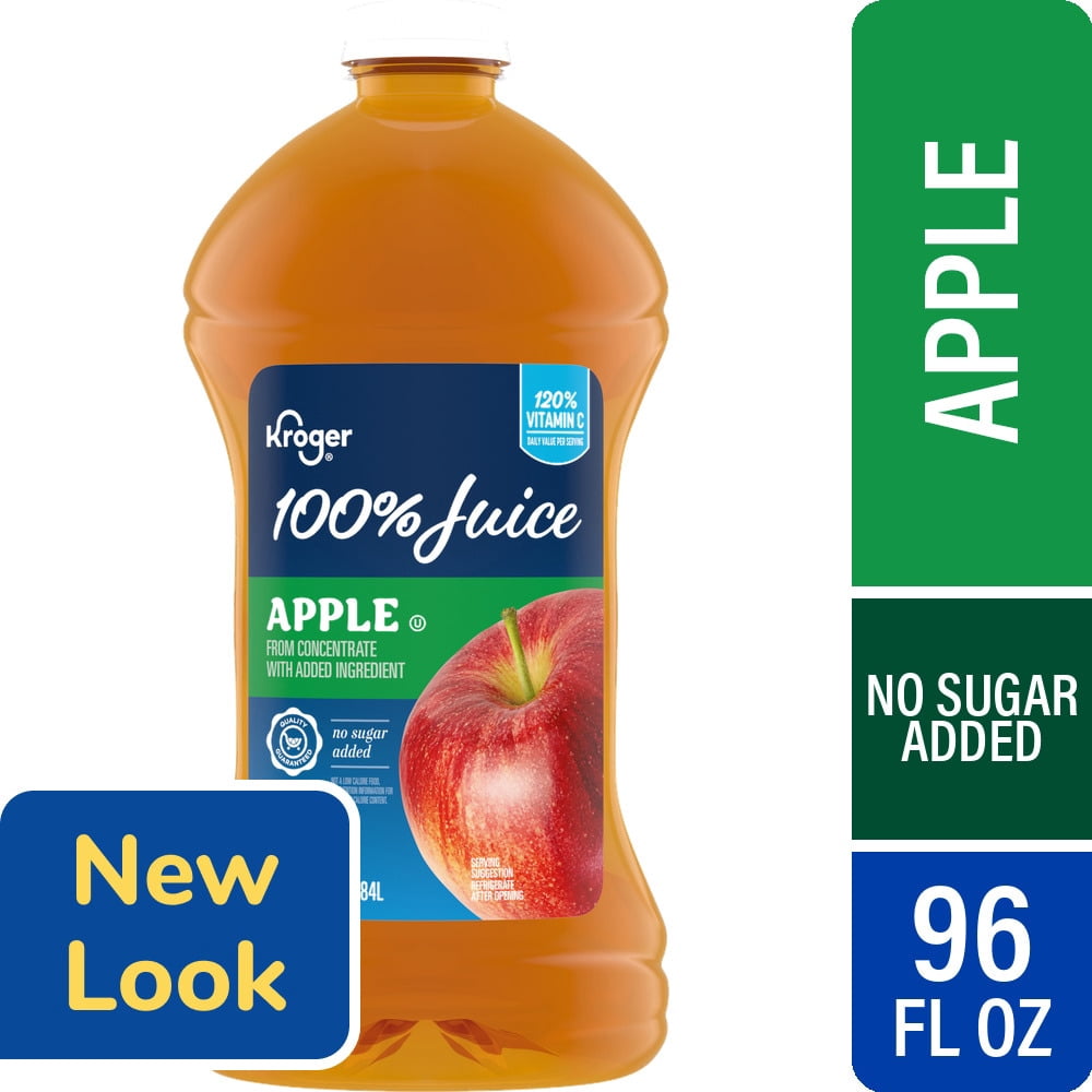 Kroger 100% Apple Juice Bottle 96 fl oz - 3 count
