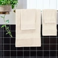 thumbnail image 4 of MALLONI HOME Ultra Soft 6 Pack Cotton Towel Set, Contains 2 Bath Towels 28x55 inch, 2 Hand Towels 16x24 inch & 2 Wash Coths 12x12 inch, Ideal for Everyday use, Compact & Lightweight - Ivory, 4 of 8