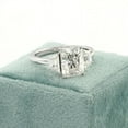 thumbnail image 3 of Bow Jewelry 1.77 Ct Radiant Cut Moissanite Engagement Ring - Elegant 14K White Gold Plated - Stunning 3 Stone Wedding Ring for Women - Perfect Bridal Set - Show Your Love with This Exquisite Jewelry, 3 of 9