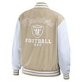 thumbnail image 3 of Women's WEAR by Erin Andrews Tan Las Vegas Raiders Tonal Full-Zip Bomber Jacket, 3 of 5