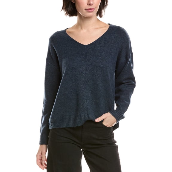 Vince Camuto womens  Front Seam Cozy Sweater, s, Blue
