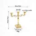 Elegant Gold Iron Candle Holder with Three Curved Arms for Holiday ...