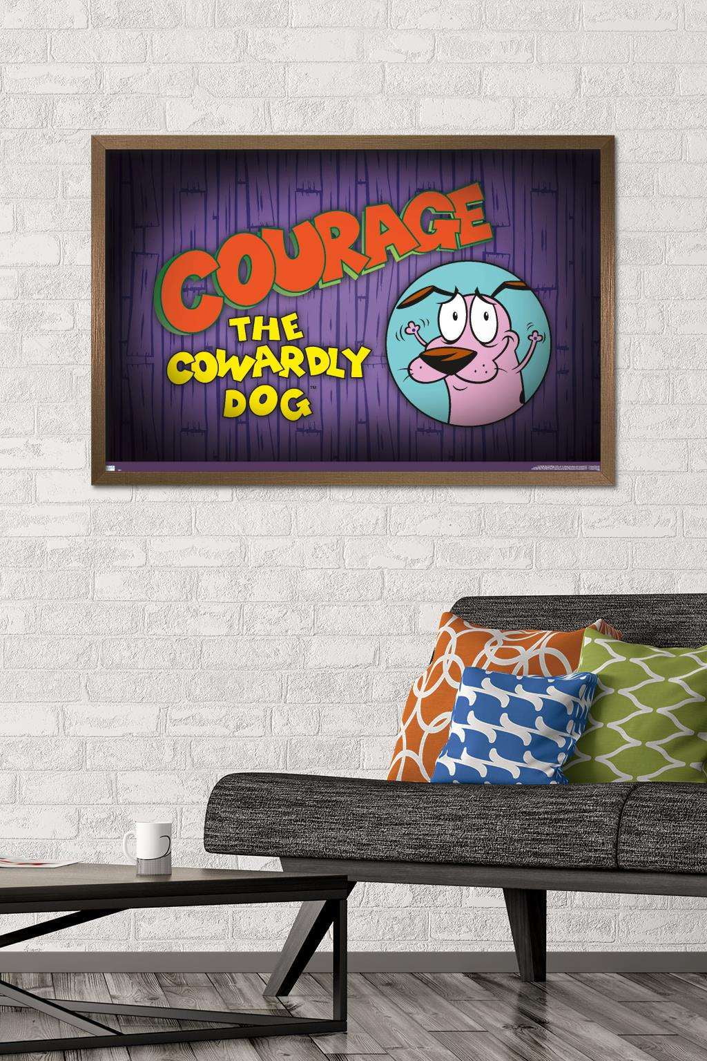 Courage the Cowardly Dog - Title Wall Poster, 22.375" x 34", Framed