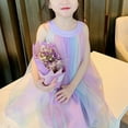 thumbnail image 3 of Besolor Toddler Baby Girls Summer Tulle Dress Kids Cute Sleeveless Mesh Flowy Beach Party Princess Dress 2-7 Years, 3 of 3