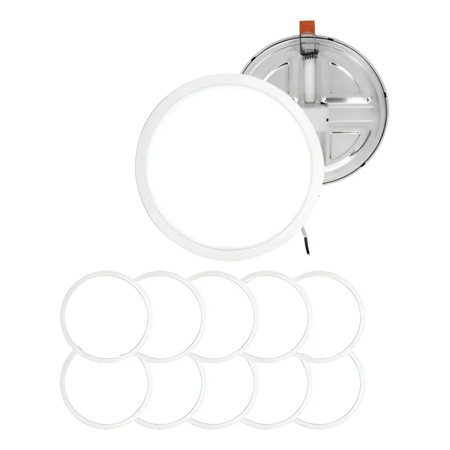 Pack 10 Piezas de Lampara Luminaria Luz Blanca Ajustable 18W 175mm Diametro