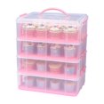 thumbnail image 3 of Kearding Clear Cake Carrier Cupcake Storage Containers Insert Layer Holder Stackable Almacenamiento y organización del hogar, 3 of 6