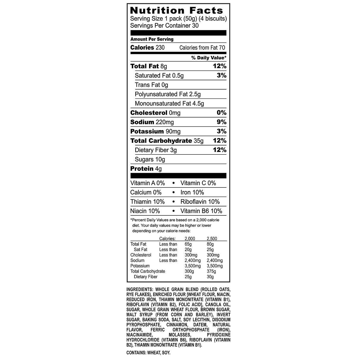 Belvita Crunchy Cinnamon Brown Sugar Biscuits, Baked, 1.76 oz, 30 Count Shelf Stable Cardboard Box