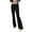 Black, variant on Women's Casual Solid Color Knitted Yoga Pants,Low Rise Slim Tracksuit Pants for Fitness/Leisure