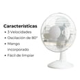 thumbnail image 4 of Ventilador Oscilante de Escritorio Mainstays 3 Velocidades Compacto y Silencioso 12” (30 cm), 4 of 9