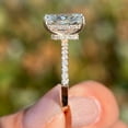thumbnail image 4 of solitaire jewels 2.5CT Radiant Moissanite Hidden Halo Engagement Ring For Women, 14K Rose Gold, 4 of 6