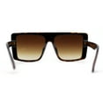 thumbnail image 4 of Womens Chic Shield Butterfly Oversize Diva Sunglasses Brown Tortoise Brown, 4 of 4
