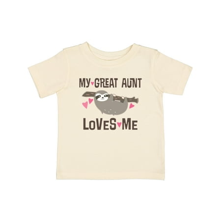 

Inktastic My Great Aunt Loves Me Sloth Gift Baby Girl T-Shirt