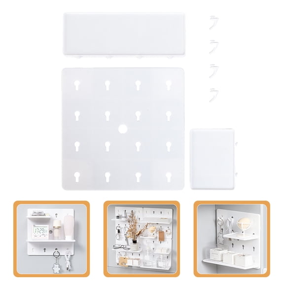 LOLIPPYY Nordic Style Floating Wall Shelf White 1-Pack Modern Storage Organizer for Room Decor and Space Saving