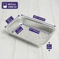 thumbnail image 2 of MATANA 25 Pack 8x12 Aluminum Pans Foil Trays, Ideal for Roasting, Baking, Cakes, Bread, Chafer, Crawfish, Lasagna Trays, Party, 2 of 9