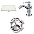 thumbnail image 1 of American Imaginations 18.25-in. W CUPC Rectangle Bathroom Undermount Sink Set In Biscuit - Chrome Hardware AI-26805, 1 of 9