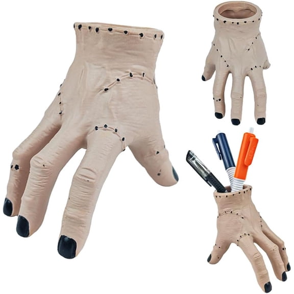 Thing Hand Pen Holder Addams Family Fake Horror Hand Halloween Decorations Planter Holder Addams Family Scary Prop Cosplay Costume Decor Gifts