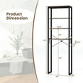 thumbnail image 3 of Demi Bonn Toilet Storage Rack, Towel Rack, Towel Holder, 4-Tier Freestanding Over the Toilet Storage Rack, for Bathroom, Rustic Brown, 3 of 6