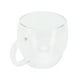 thumbnail image 2 of Taza de vidrio con asa, taza transparente de doble pared para café, leche, té, resistente al calor, 150ml, 2 of 14