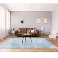 thumbnail image 2 of Mainstays Blue Feather Faux Fur Scalloped Indoor Area Rug, 7'10', 2 of 8