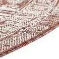 thumbnail image 4 of Unique Loom Outdoor Aztec Collection Area Rug - Coba (3' 3" Round Rust Red/Ivory), 4 of 10